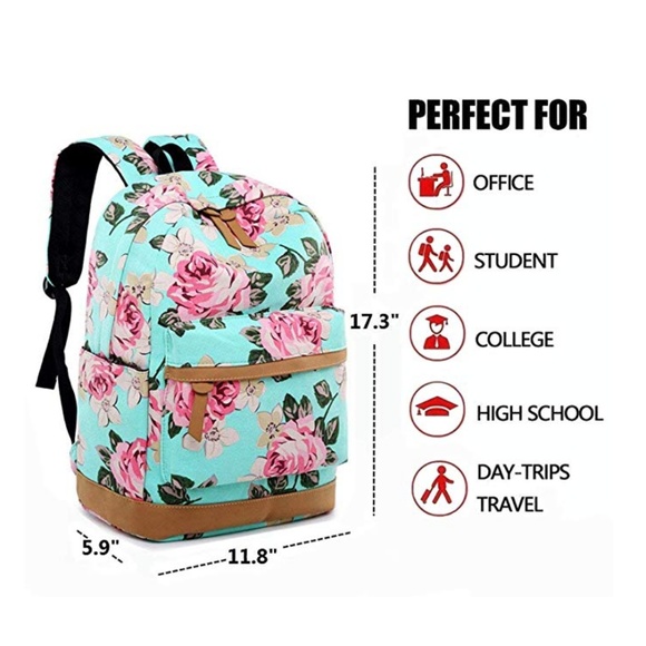 NEW! Floral Backpack, Lunch-bag, & Clutch Bundle